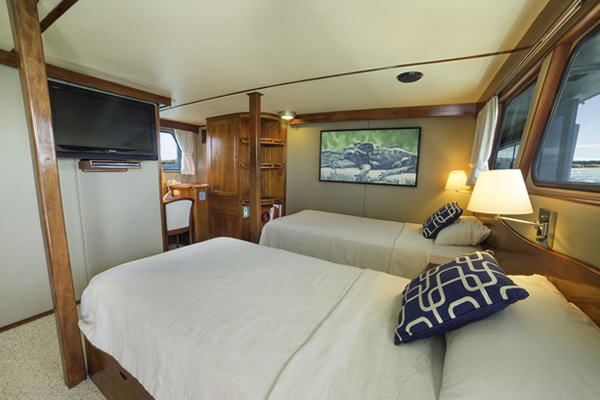 Cabin at Reina Silvia Galapagos Cruise